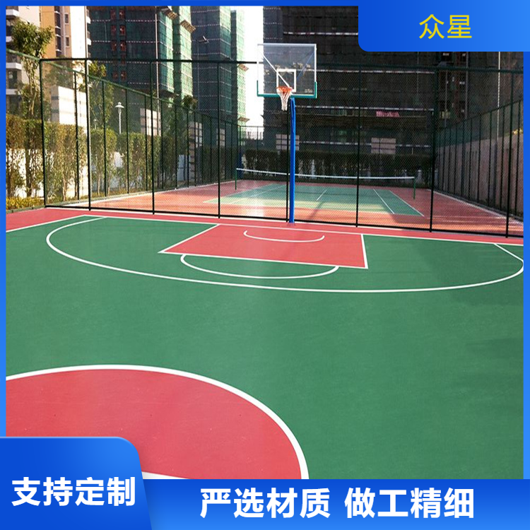 安庆市学校塑胶跑道篮球场硅PU - 厂家